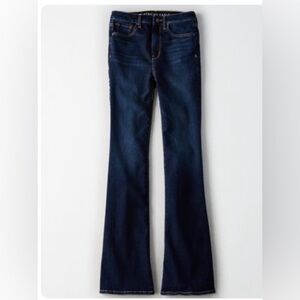 American Eagle Super Stretch Flare Jean dark wash size 10